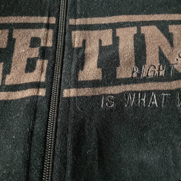 Meeting Full Zip Velour Black Logo Hoodie NeverUsed Made in Italy 🇮🇹 - Picture 11 of 11